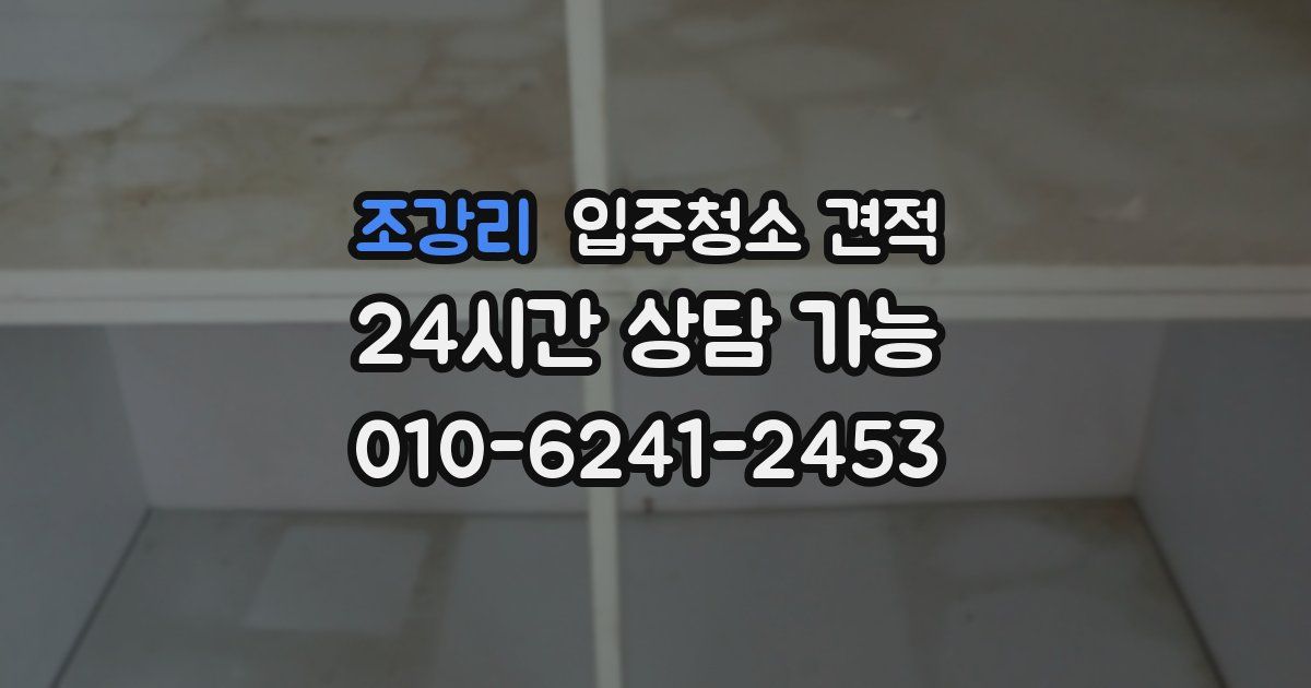 조강리 입주청소 견적