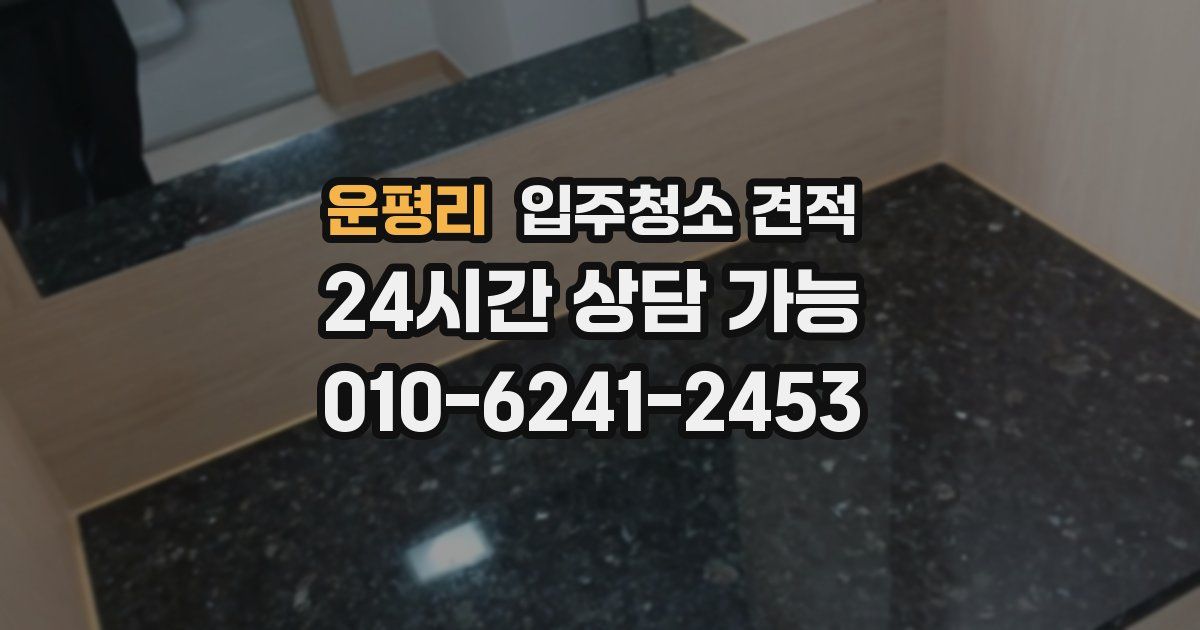 운평리 입주청소 견적