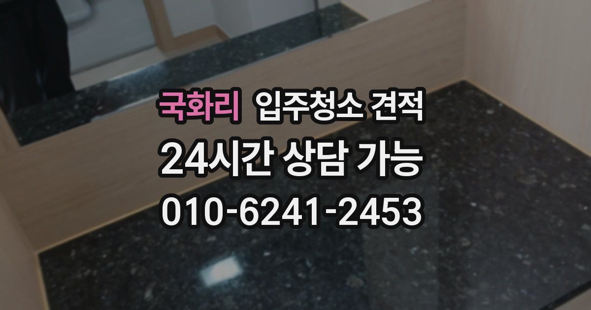 국화리 입주청소 견적