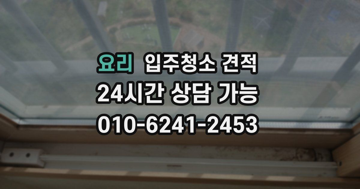 요리 입주청소 견적