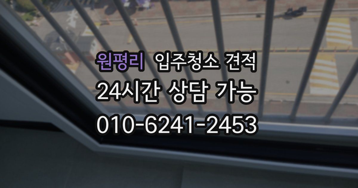 원평리 입주청소 견적