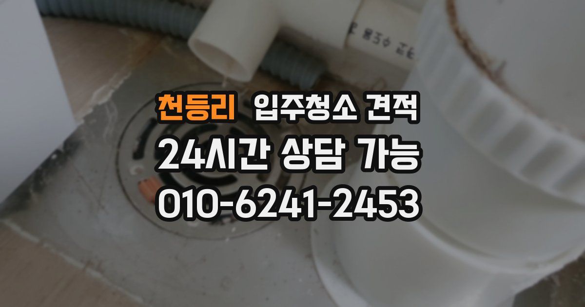 천등리 입주청소 견적