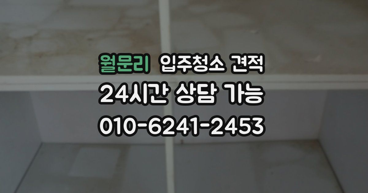 월문리 입주청소 견적