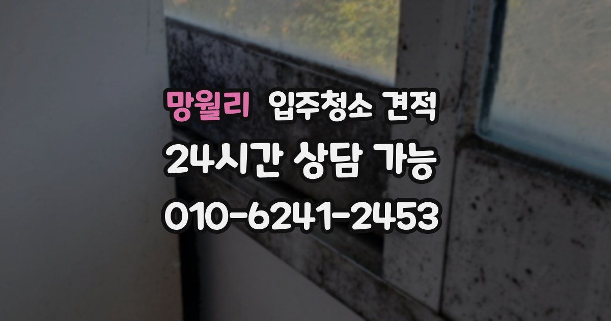 망월리 입주청소 견적