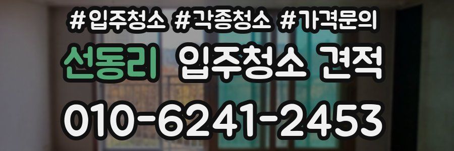 선동리 입주청소 견적