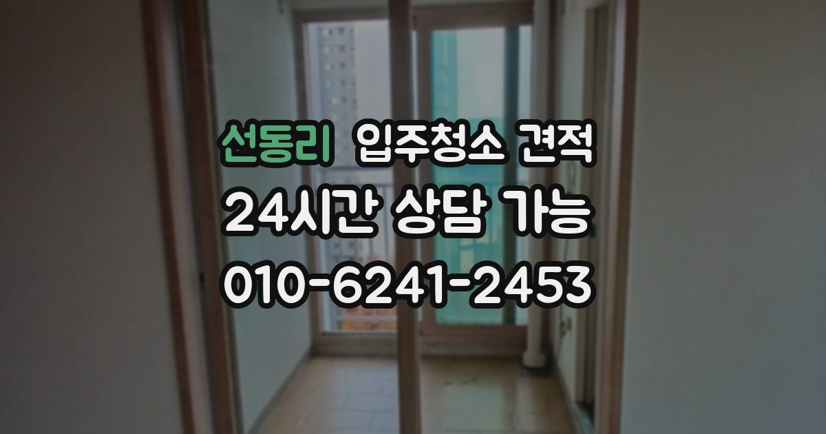 선동리 입주청소 견적