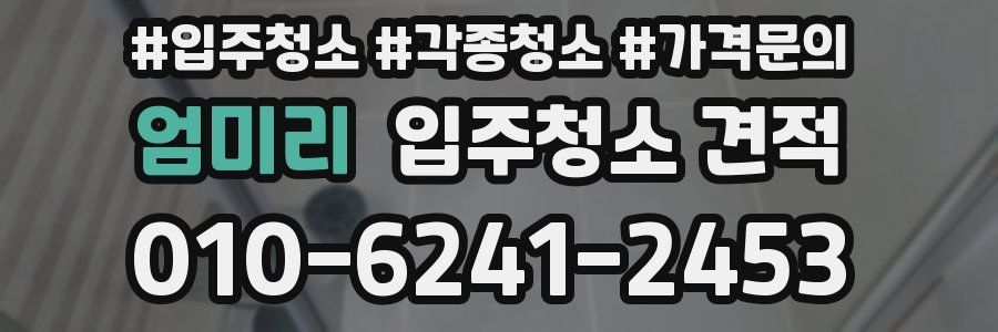 엄미리 입주청소 견적
