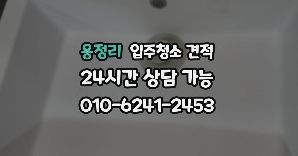 용정리 입주청소 견적