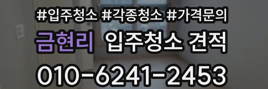 금현리 입주청소 견적