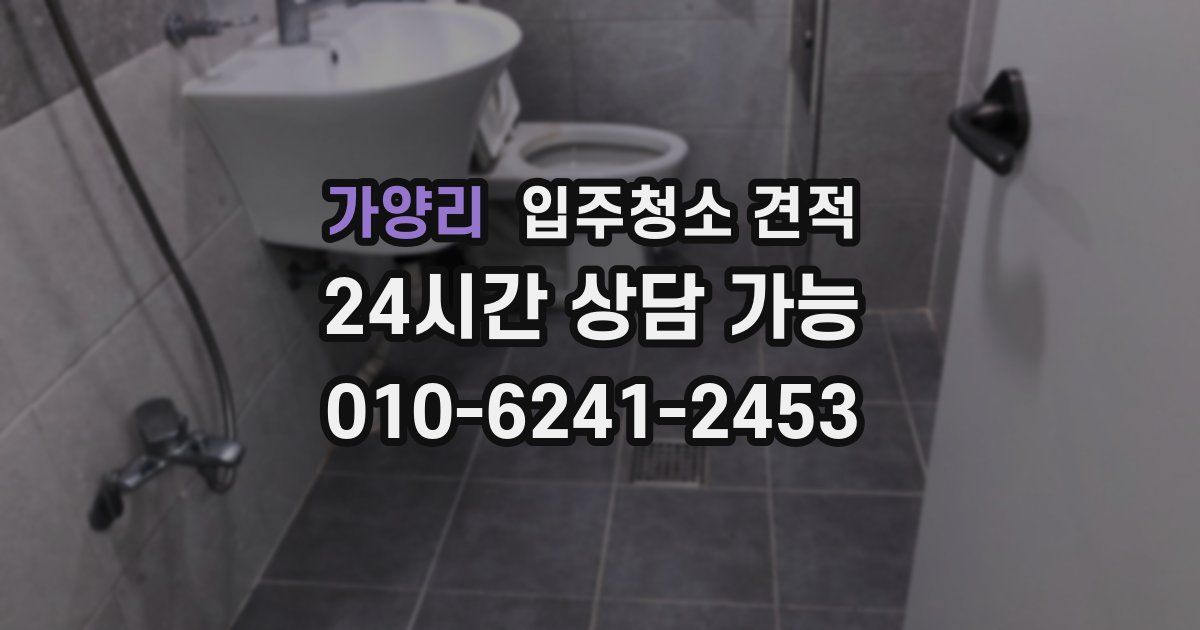 가양리 입주청소 견적