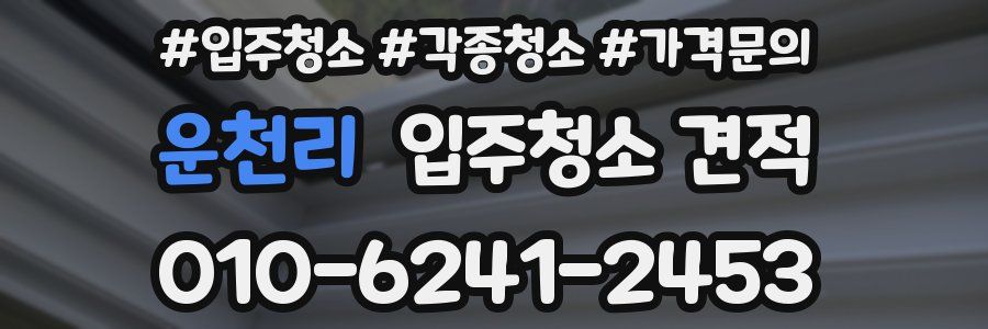 운천리 입주청소 견적