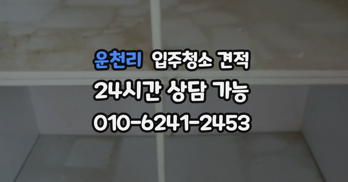 운천리 입주청소 견적