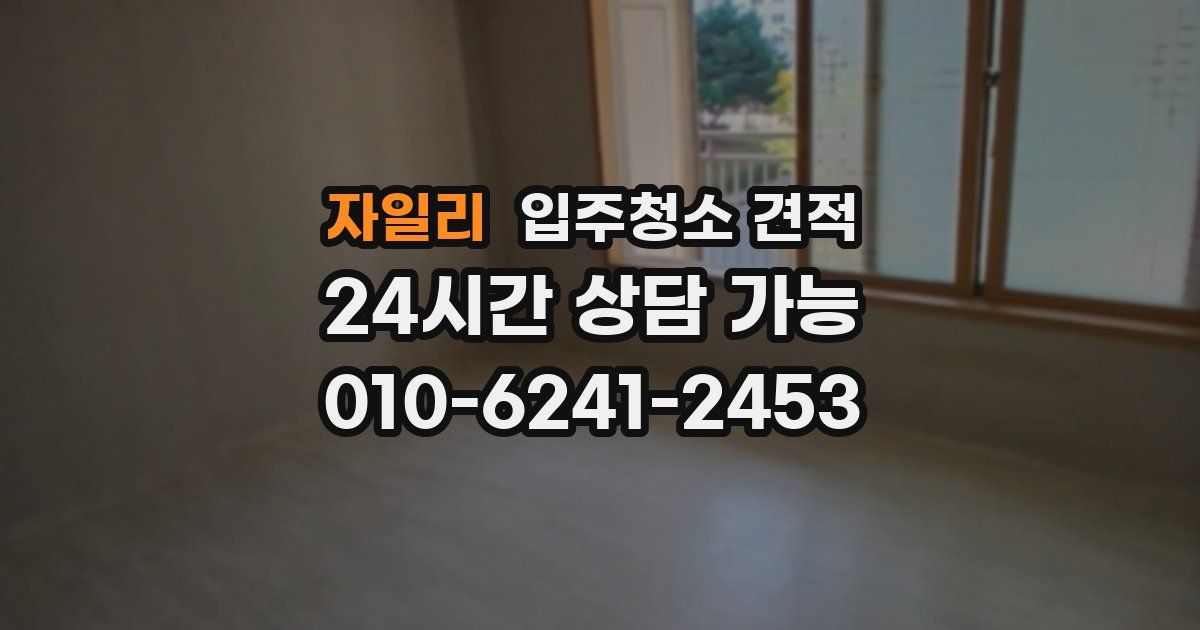 자일리 입주청소 견적
