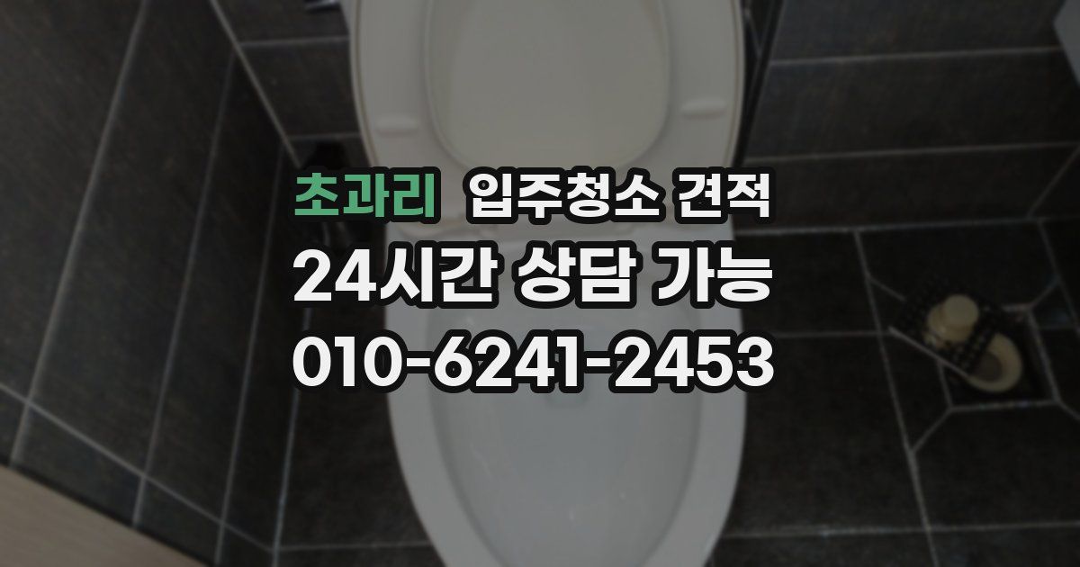 초과리 입주청소 견적