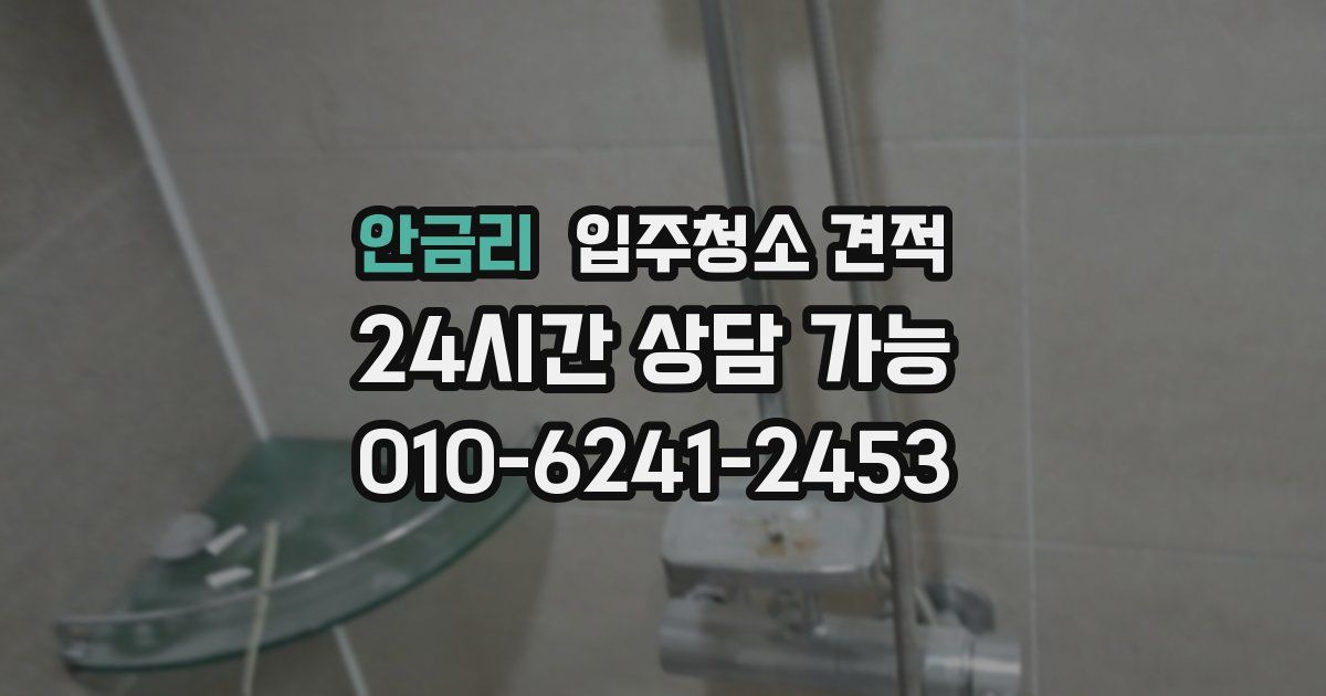 안금리 입주청소 견적