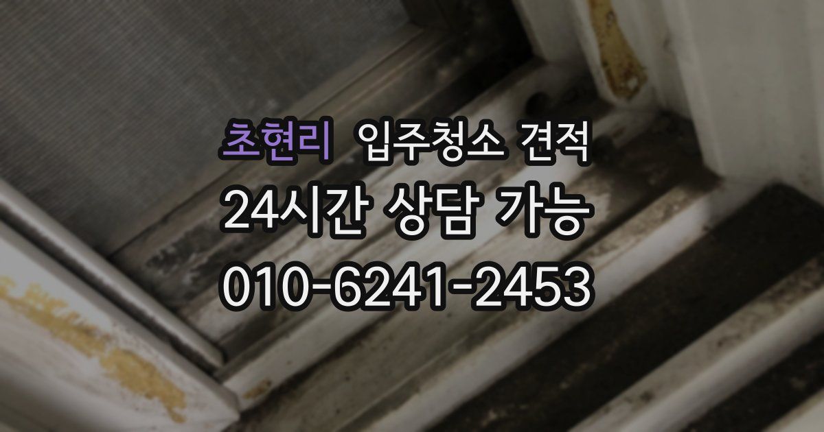초현리 입주청소 견적