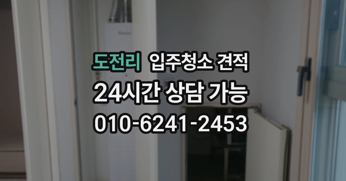 도전리 입주청소 견적