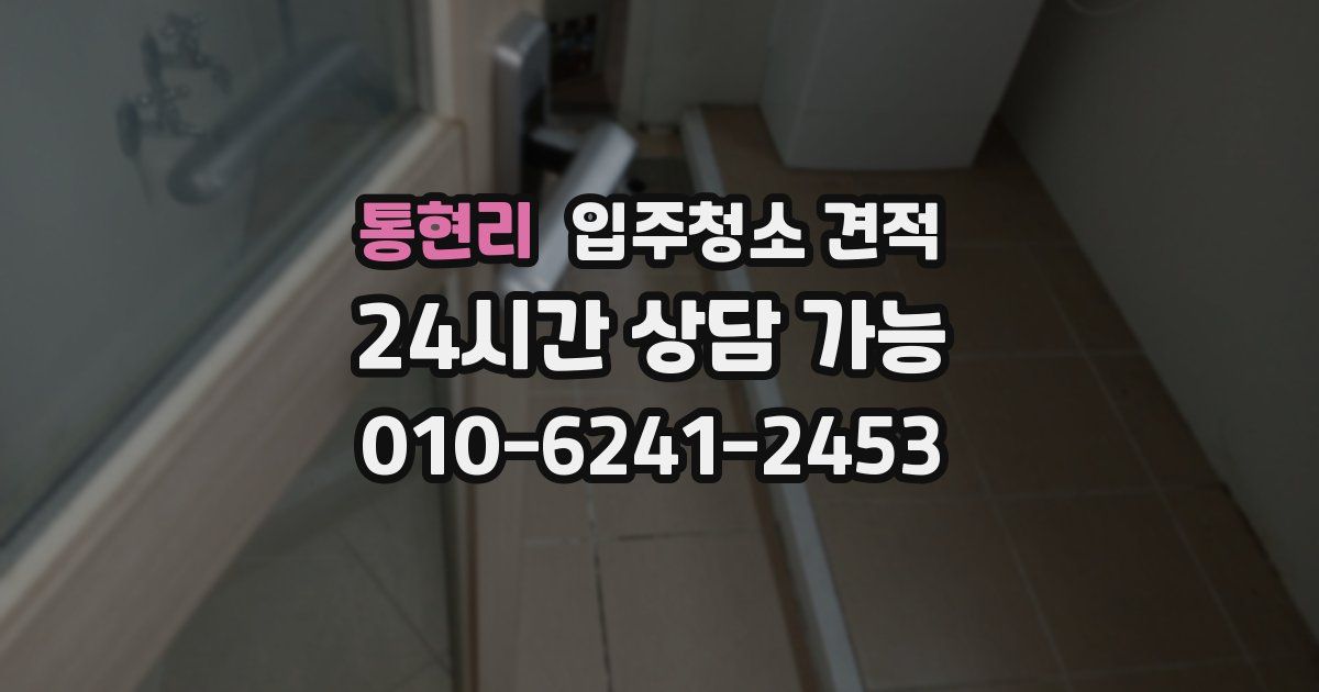 통현리 입주청소 견적