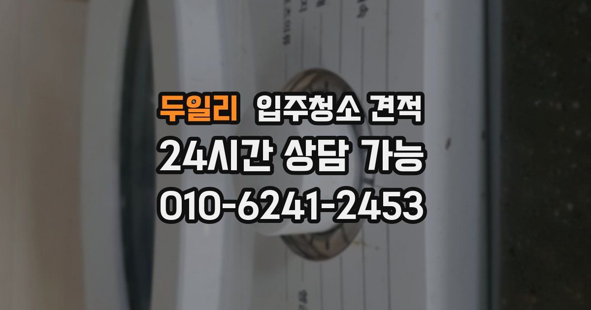 두일리 입주청소 견적