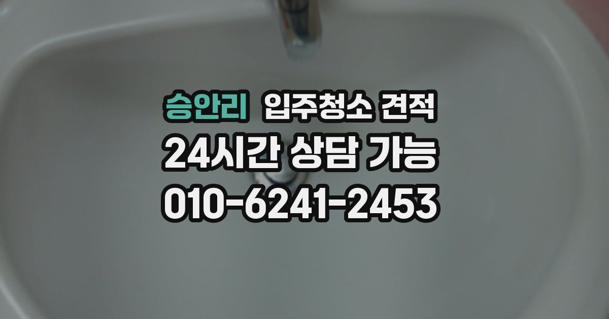 승안리 입주청소 견적
