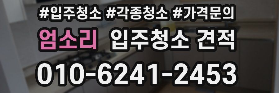 엄소리 입주청소 견적