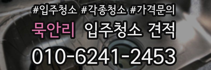 묵안리 입주청소 견적