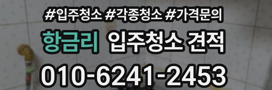 항금리 입주청소 견적