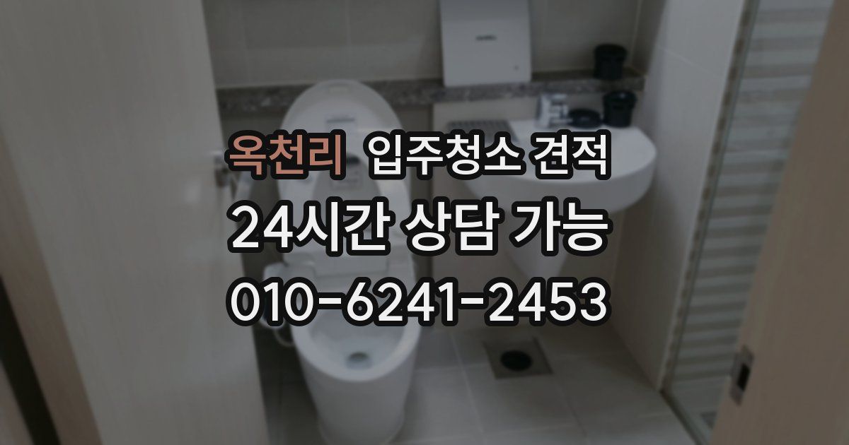 옥천리 입주청소 견적