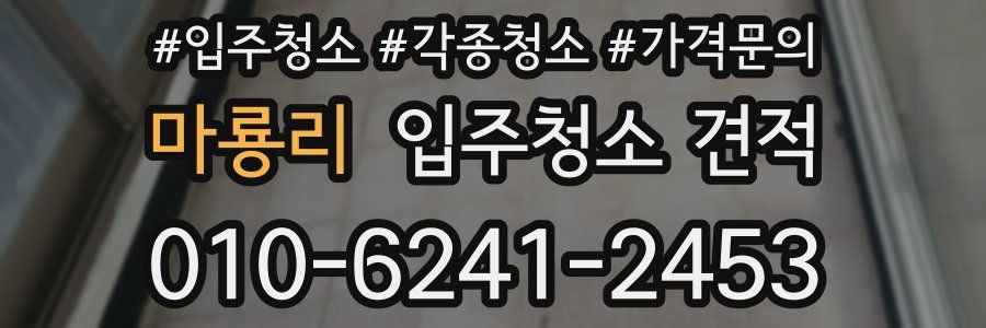 마룡리 입주청소 견적