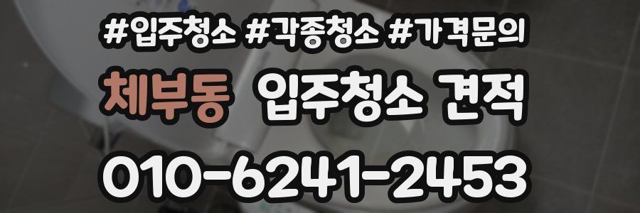 체부동 입주청소 견적