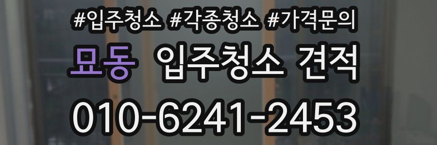 묘동 입주청소 견적