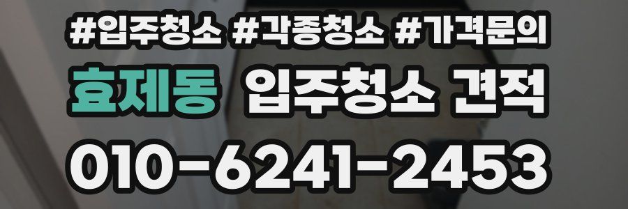 효제동 입주청소 견적