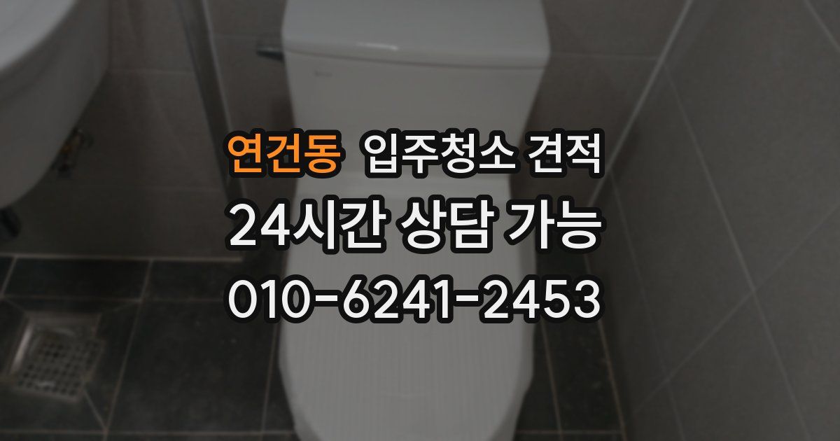연건동 입주청소 견적