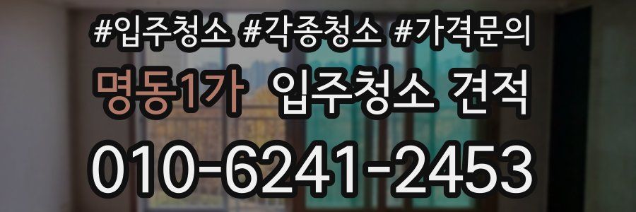 명동1가 입주청소 견적