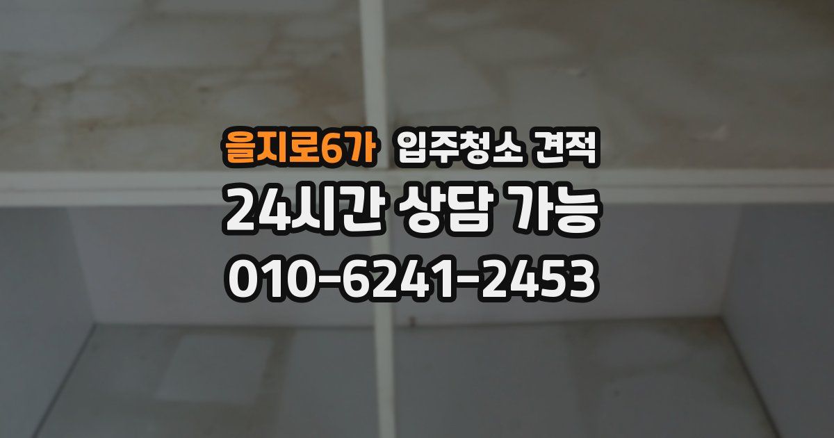 을지로6가 입주청소 견적