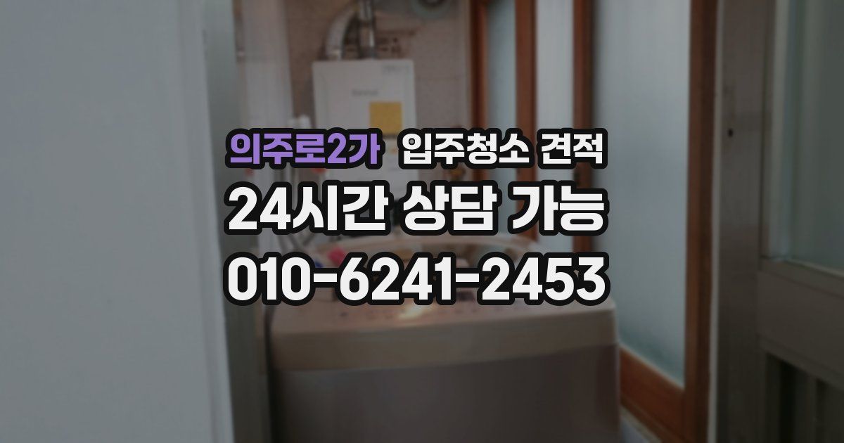 의주로2가 입주청소 견적