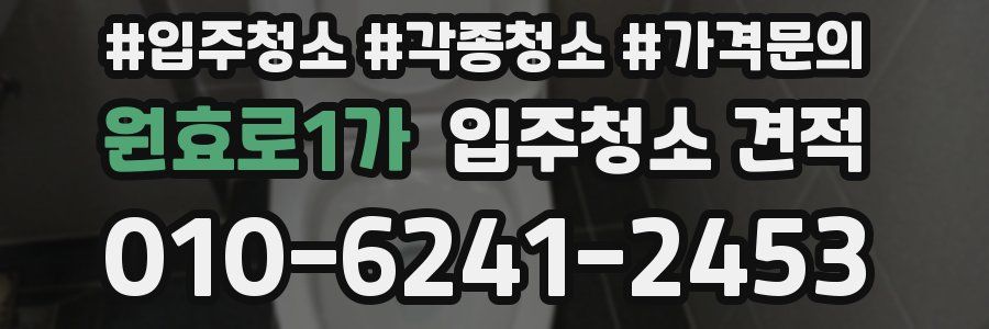 원효로1가 입주청소 견적