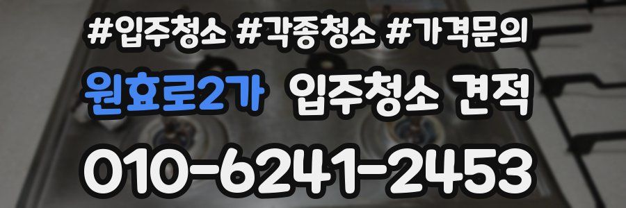 원효로2가 입주청소 견적