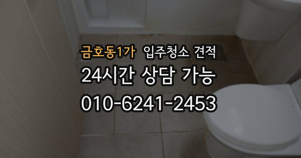 금호동1가 입주청소 견적