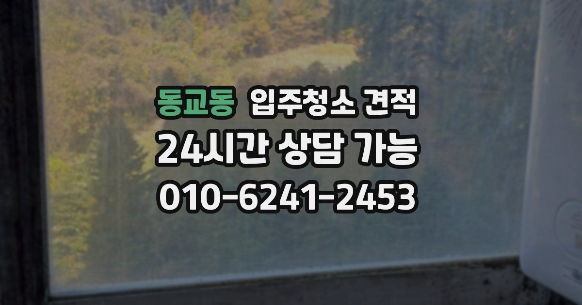동교동 입주청소 견적