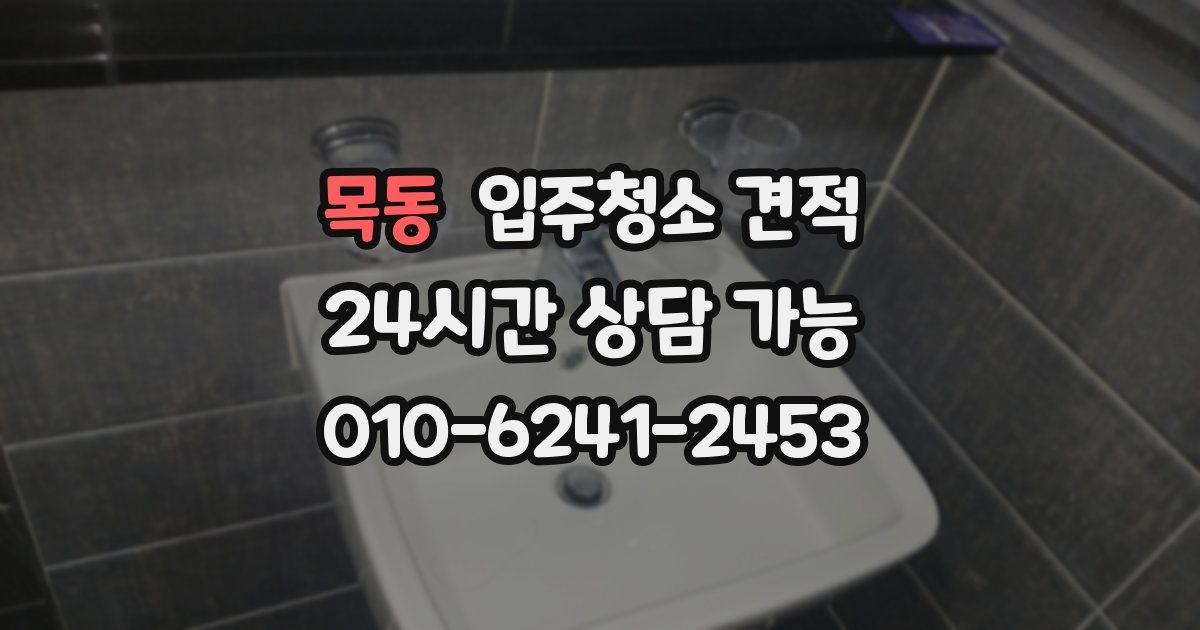 목동 입주청소 견적