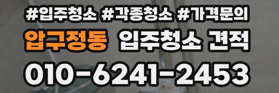 압구정동 입주청소 견적
