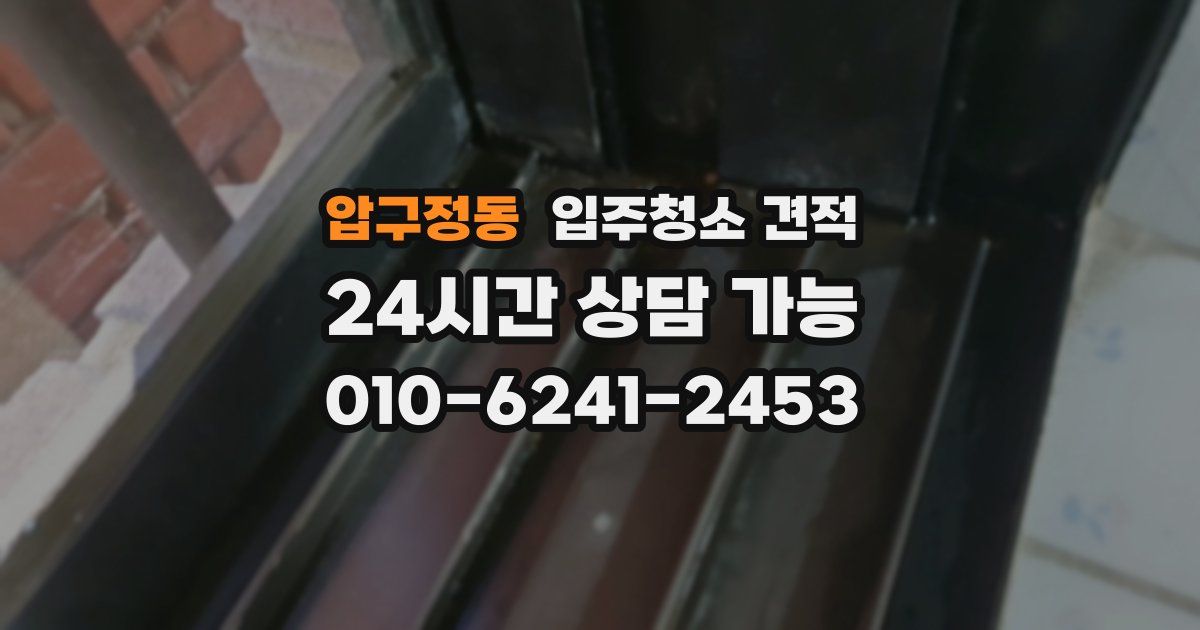 압구정동 입주청소 견적