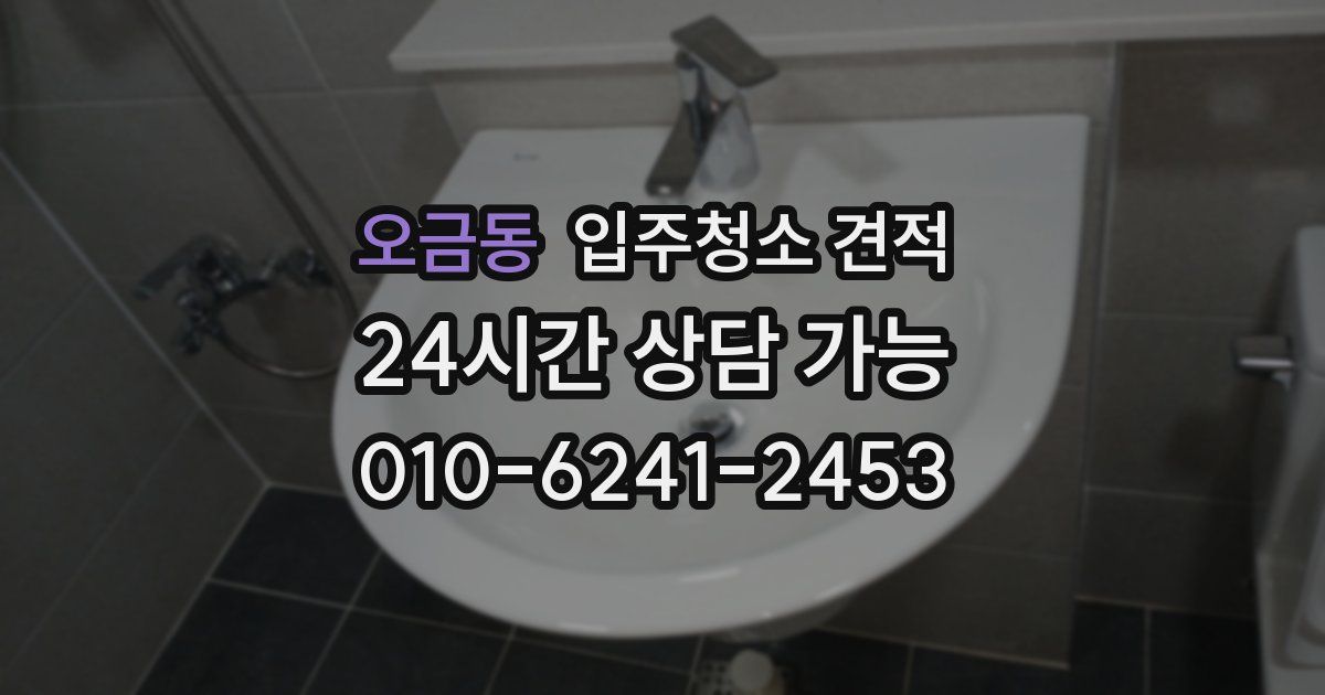 오금동 입주청소 견적