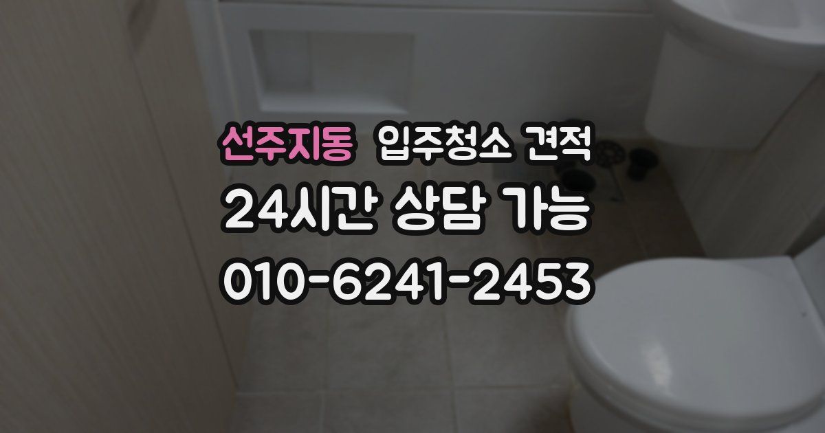 선주지동 입주청소 견적