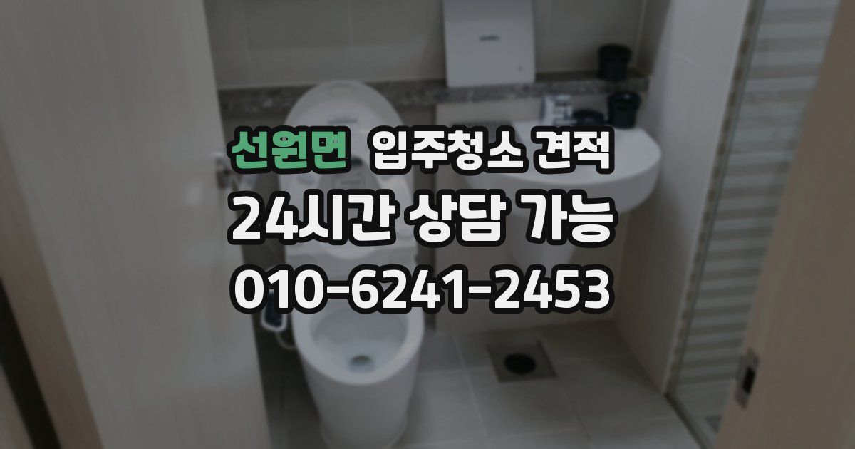 선원면 입주청소 견적