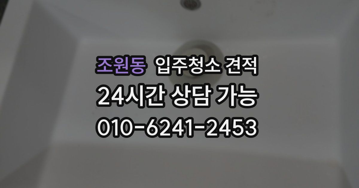 조원동 입주청소 견적
