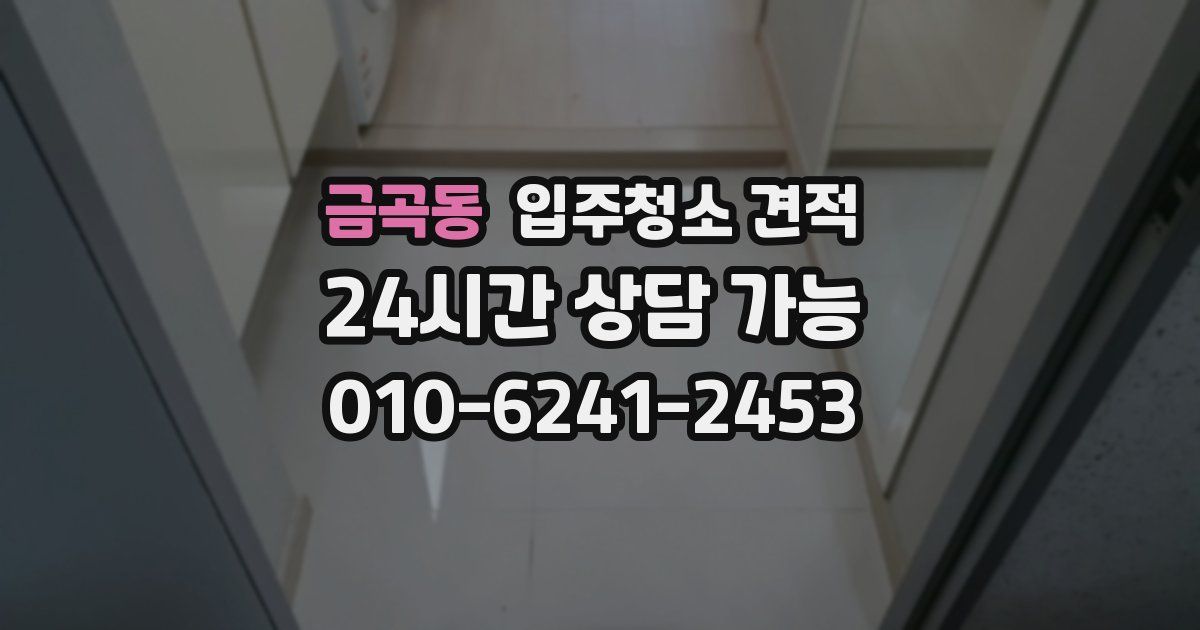 금곡동 입주청소 견적