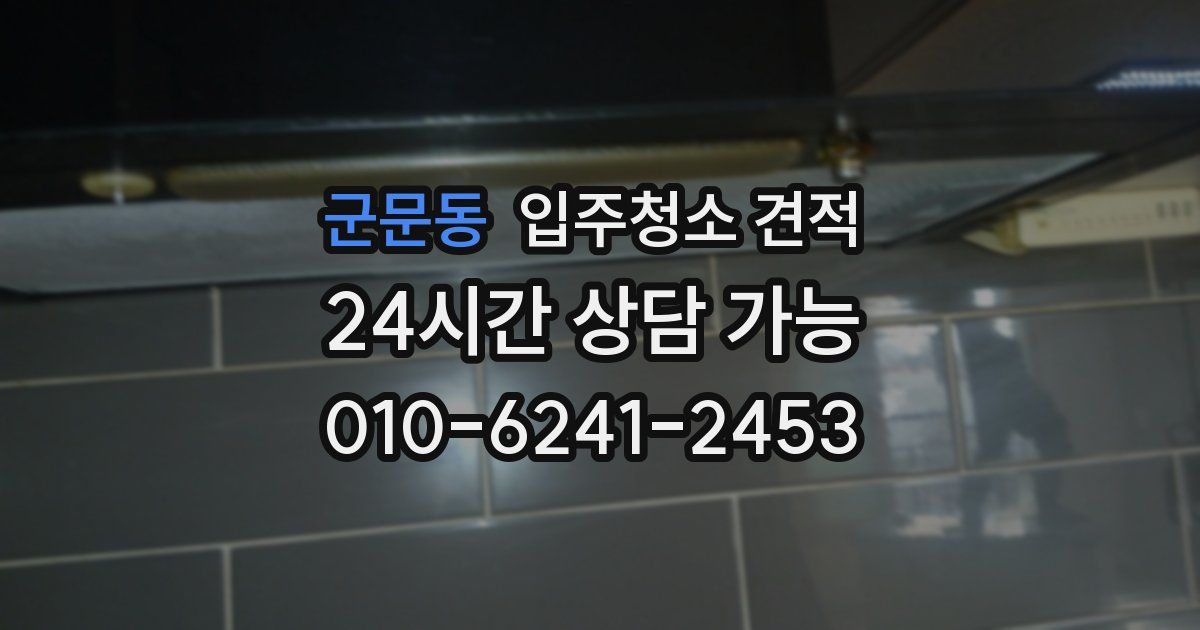 군문동 입주청소 견적