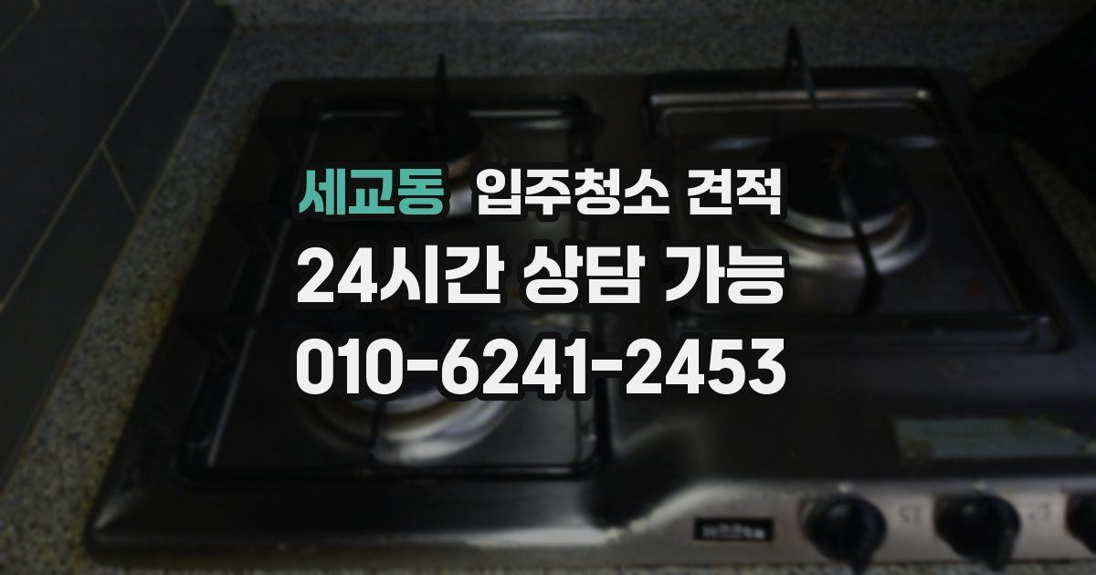 세교동 입주청소 견적